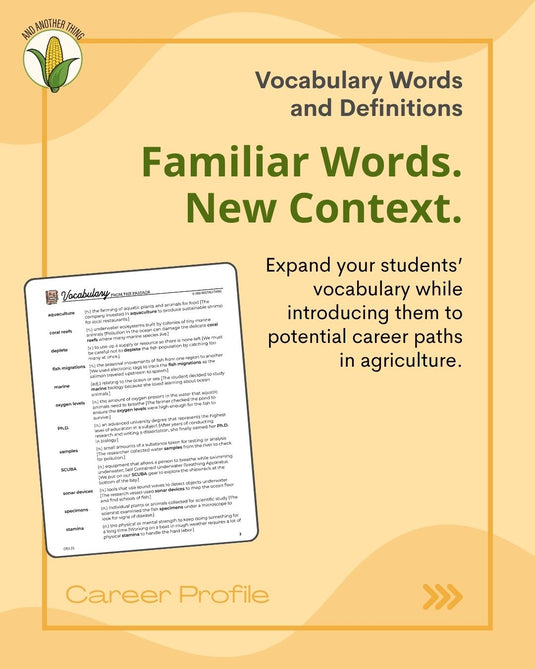 And Another Thing CAREER PROFILE, Marine Biologist (ANNUAL)