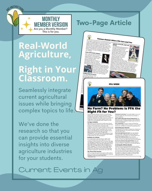 And Another Thing CURRENT EVENTS, FFA Week (MONTHLY)