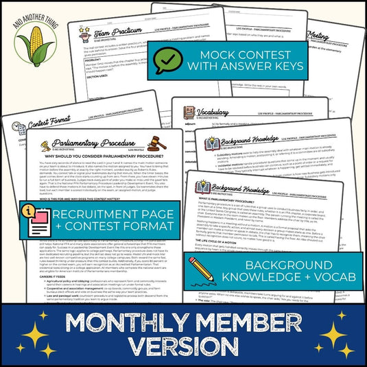 And Another Thing CDE SPOTLIGHT, Parliamentary Procedure (MONTHLY)