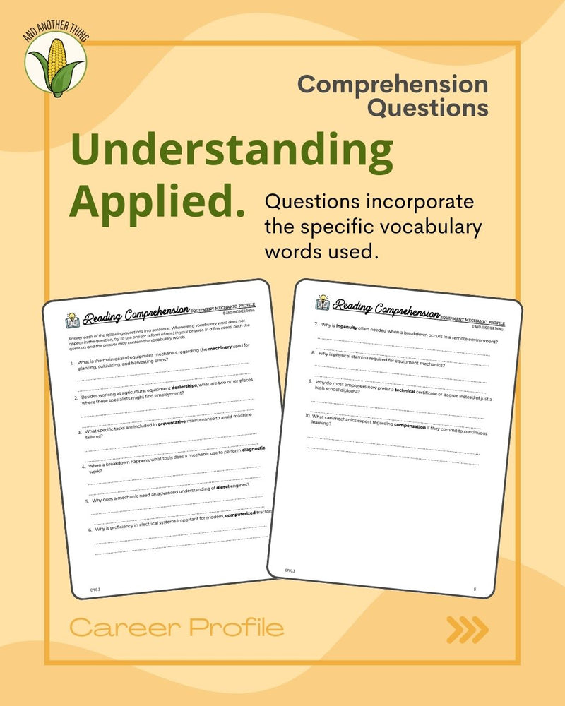 Load image into Gallery viewer, And Another Thing CAREER PROFILE, Equipment Mechanic (ANNUAL)
