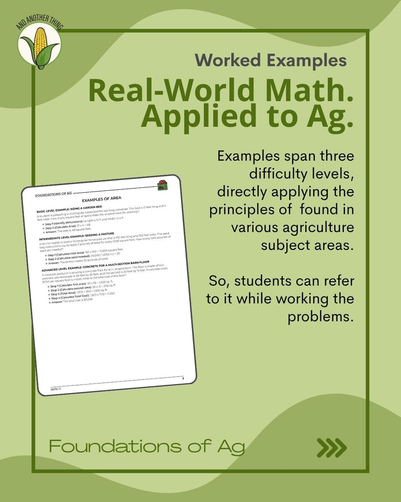 Load image into Gallery viewer, And Another Thing MATH APPLICATION, Foundations of Ag AREA (ANNUAL)
