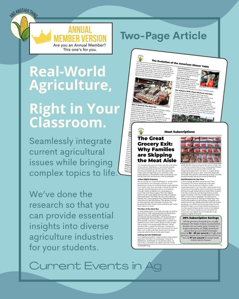 Load image into Gallery viewer, And Another Thing CURRENT EVENTS, MEAT SUBSCRIPTIONS (ANNUAL)
