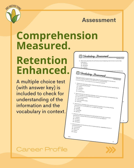 And Another Thing CAREER PROFILE, Greenhouse Manager (MONTHLY)