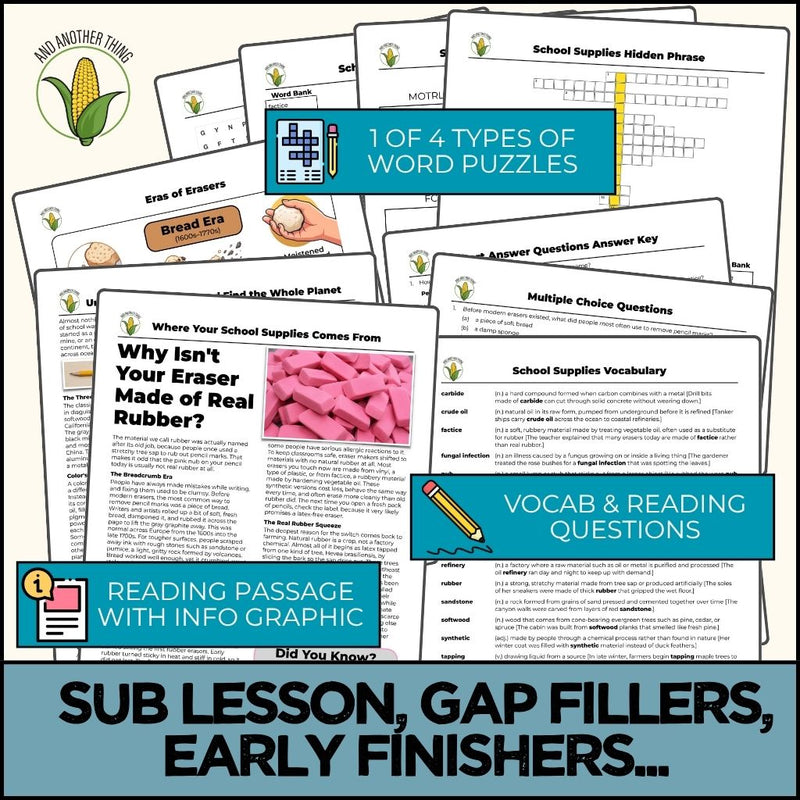 Load image into Gallery viewer, And Another Thing CURRENT EVENTS, School Supplies (WEEKLY)
