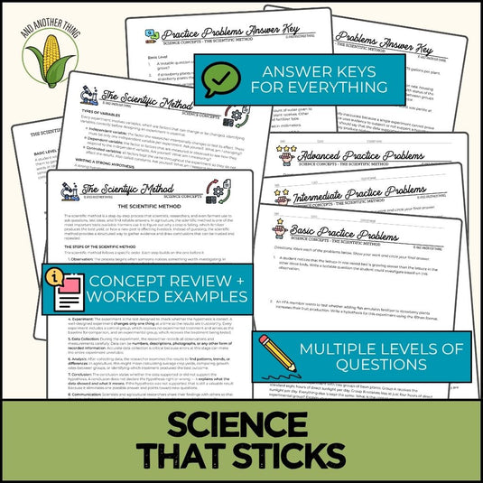 And Another Thing SCIENCE CONCEPTS, The Scientific Method (FREE SAMPLE)