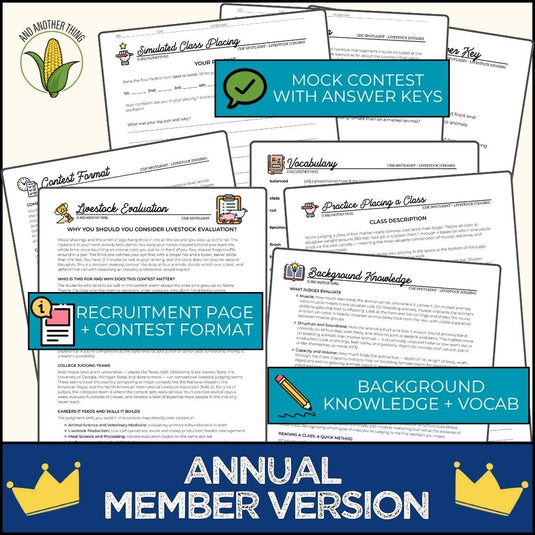 And Another Thing CDE SPOTLIGHT, Livestock Evaluation (ANNUAL)