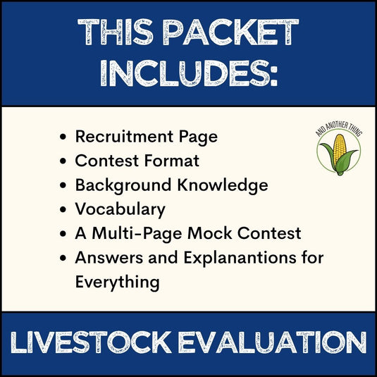 And Another Thing CDE SPOTLIGHT, Livestock Evaluation (MONTHLY)
