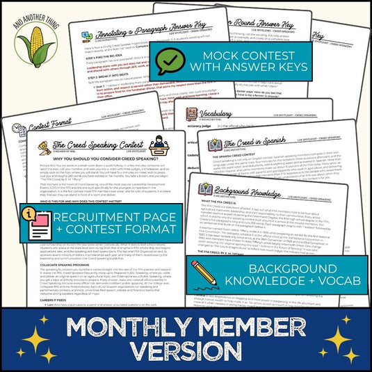 And Another Thing CDE SPOTLIGHT, Creed Speaking (MONTHLY)