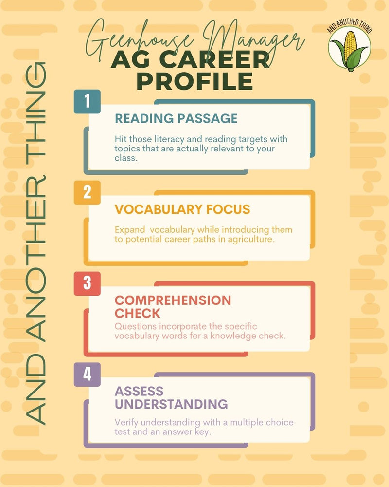 Load image into Gallery viewer, And Another Thing CAREER PROFILE, Greenhouse Manager (ANNUAL)
