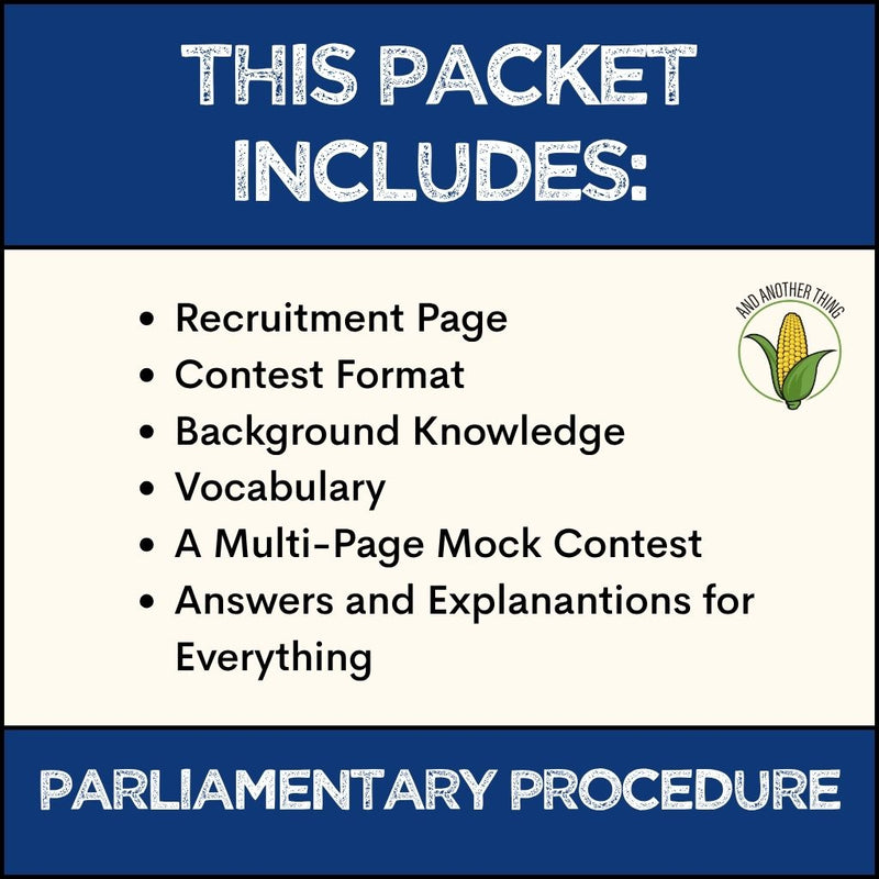 Load image into Gallery viewer, And Another Thing CDE SPOTLIGHT, Parliamentary Procedure (ANNUAL)
