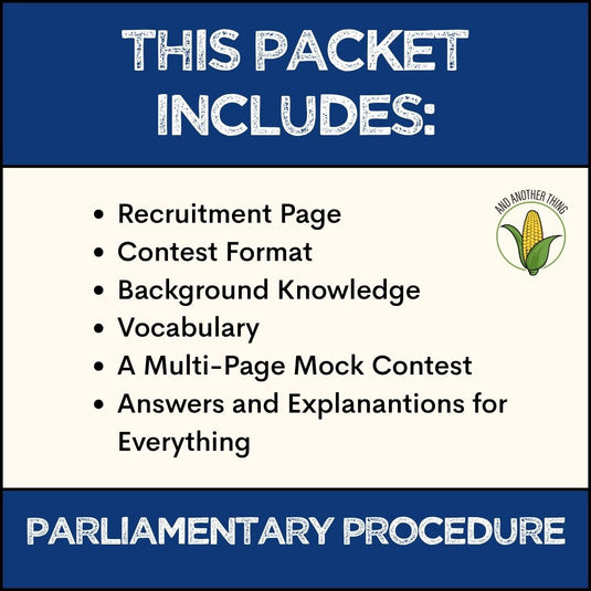 And Another Thing CDE SPOTLIGHT, Parliamentary Procedure (ANNUAL)