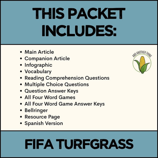 And Another Thing CURRENT EVENTS, FIFA Turfgrass (ANNUAL)