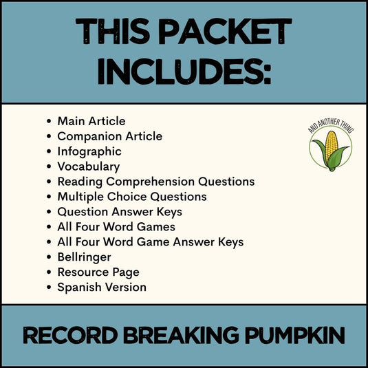 And Another Thing CURRENT EVENTS, Record Breaking Pumpkin (MONTHLY)