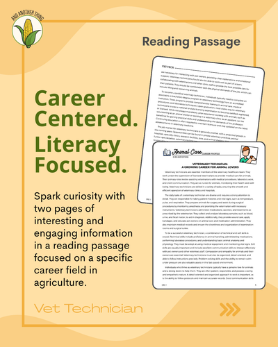 And Another Thing CAREER PROFILE, Vet Tech (MONTHLY)