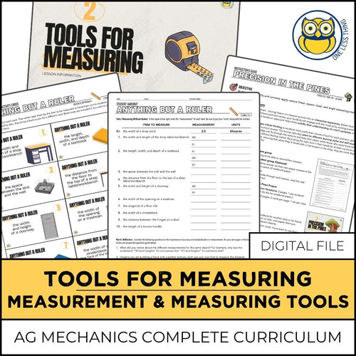 CCMEC03.1 TOOLS FOR MEASURING, Ag Mechanics Curriculum