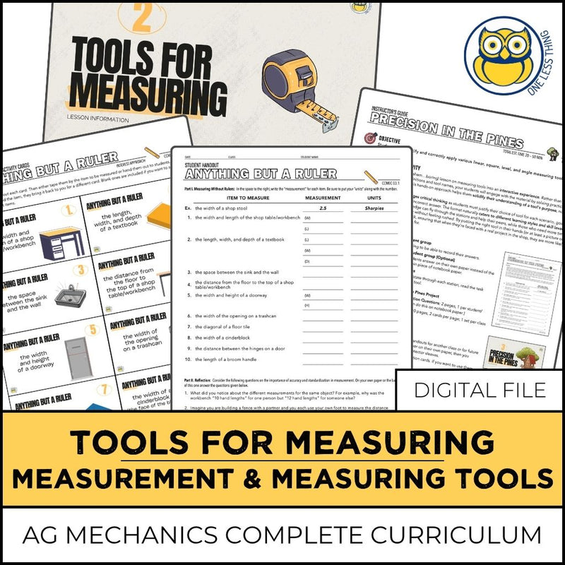 Load image into Gallery viewer, CCMEC03.1 TOOLS FOR MEASURING, Ag Mechanics Curriculum
