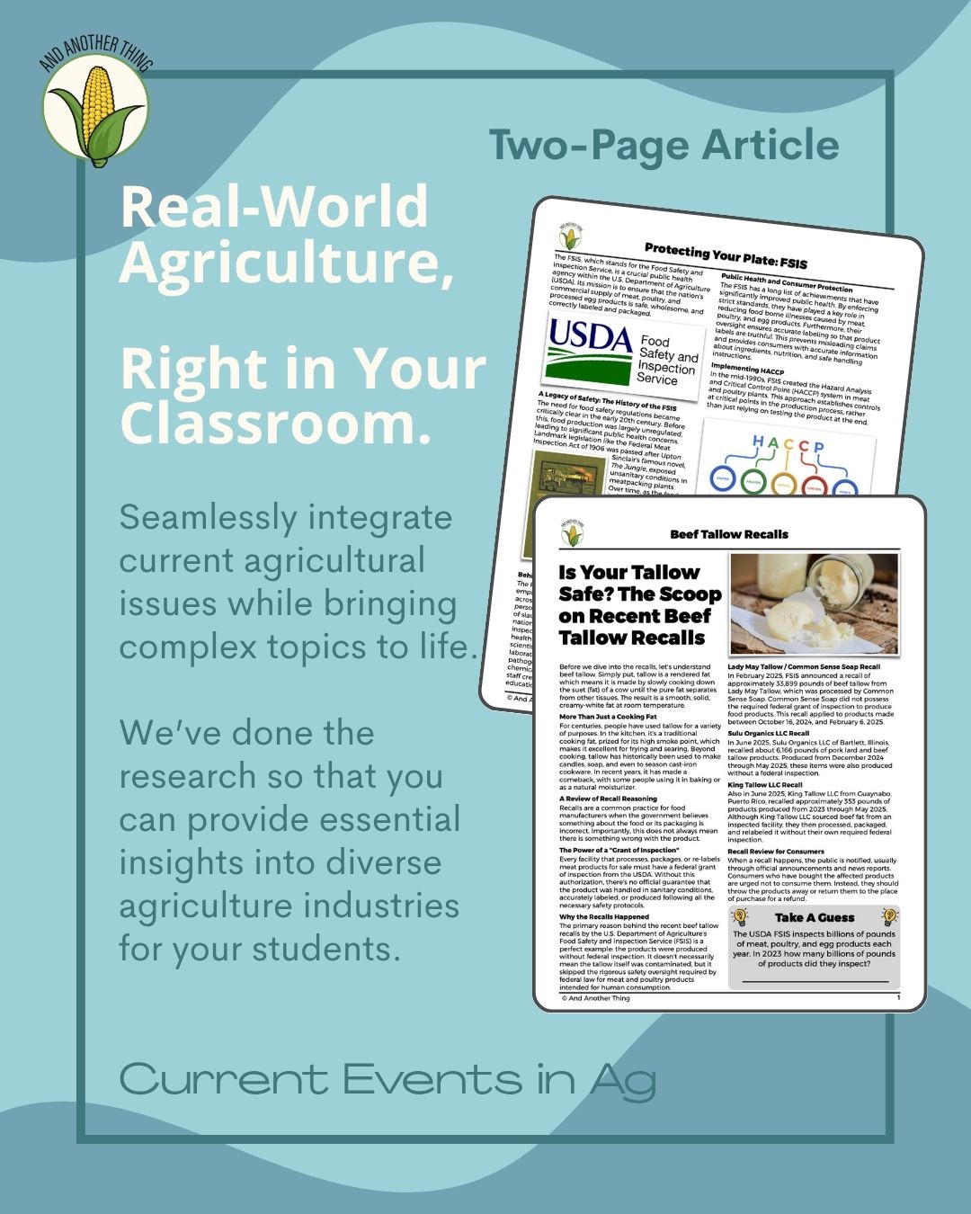 And Another Thing CURRENT EVENTS, Beef Tallow Recall (ANNUAL) – One ...
