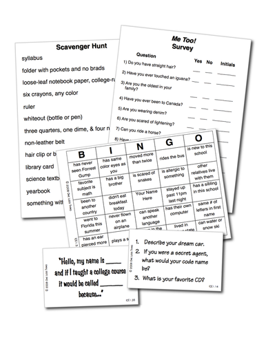 Icebreakers Activity, PDF Download