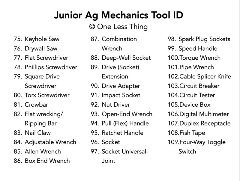 Load image into Gallery viewer, Junior Ag Mechanics Tool ID IDPix Cards
