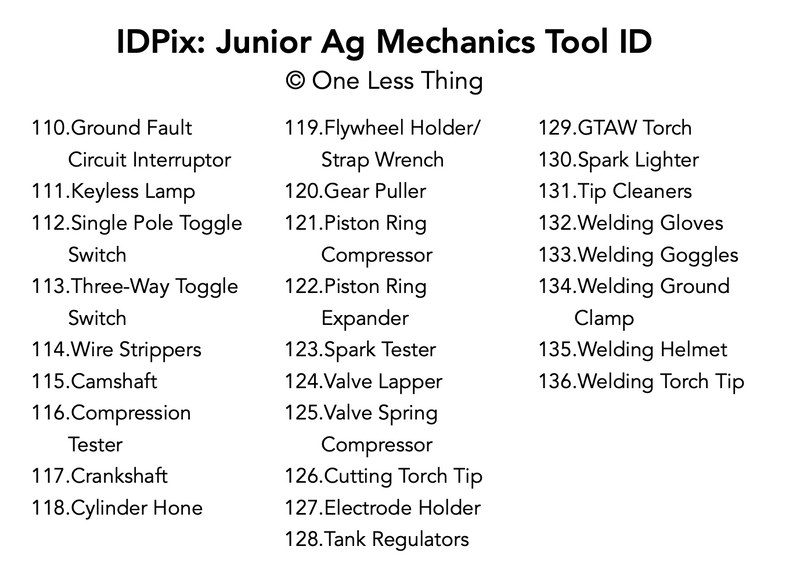 Load image into Gallery viewer, Junior Ag Mechanics Tool ID IDPix Cards
