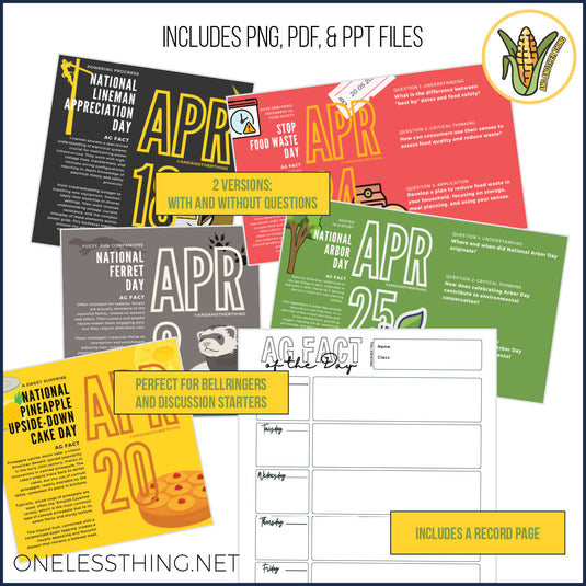 And Another Thing AG FACTS, SPRING Celebration Days (JAN-JUN)