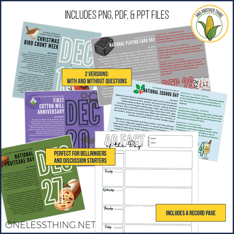 Load image into Gallery viewer, And Another Thing AG FACTS, DECEMBER Celebration Days (ANNUAL)
