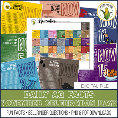 And Another Thing AG FACTS, FALL Celebration Days (AUG-DEC)