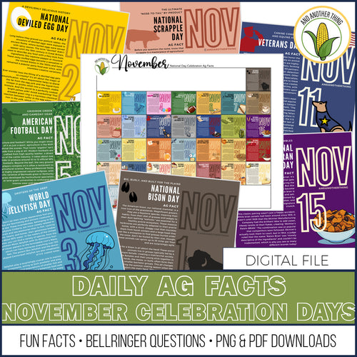 And Another Thing AG FACTS, FALL Celebration Days (AUG-DEC)