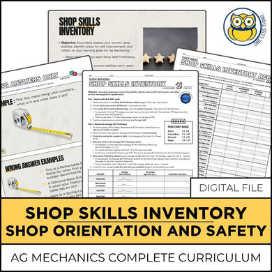 CCMEC02.2 SHOP SKILLS INVENTORY, Ag Mechanics Curriculum