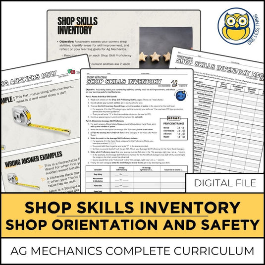 CCMEC02.2 SHOP SKILLS INVENTORY, Ag Mechanics Curriculum