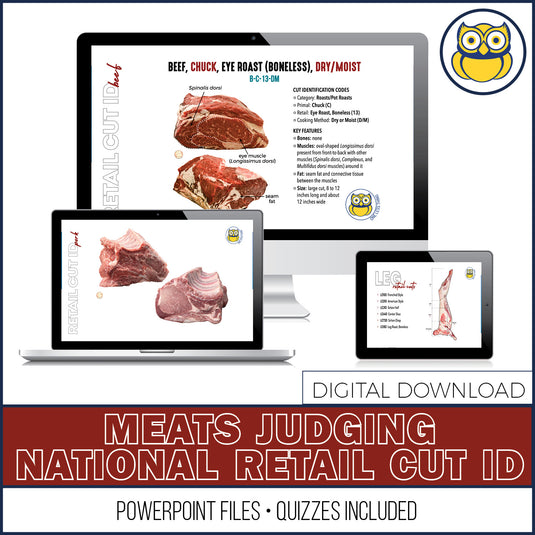 Meats Judging National CDE Retail Cut ID, POWERPOINT downloads