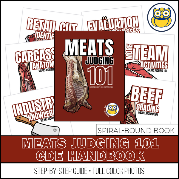 Meats Judging 101 CDE Handbook, SPIRAL-BOUND BOOK – One Less Thing