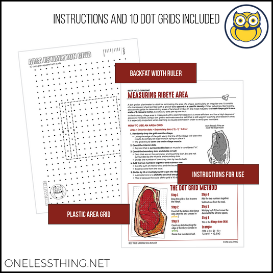 Beef Yield Chart.pdf Beef Yield Grading, Dot Grid SET of 10 – One Less Thing