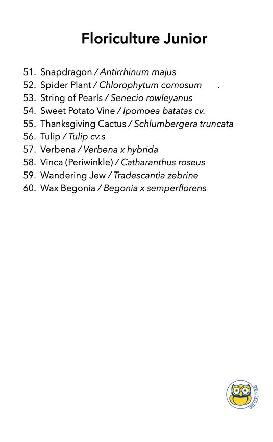 Floriculture ID Junior, IDPix Cards