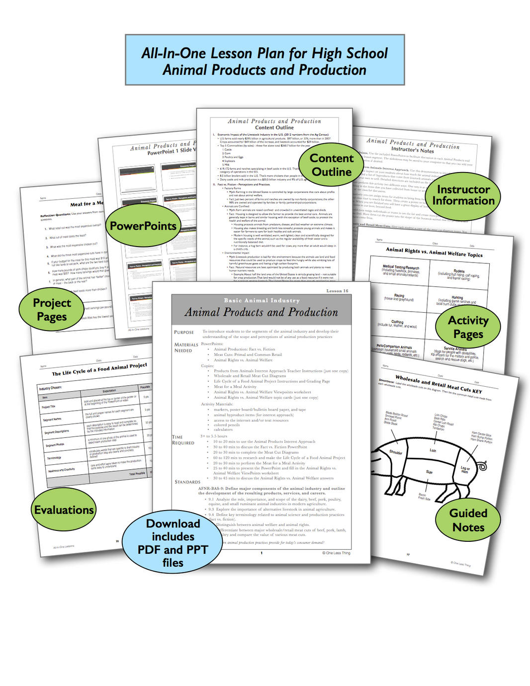 Animal Products and Production High School, All-In-One Lesson Plan Dow ...