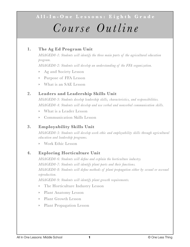 *Middle School Package, All-In-One Lesson Plans (download only)