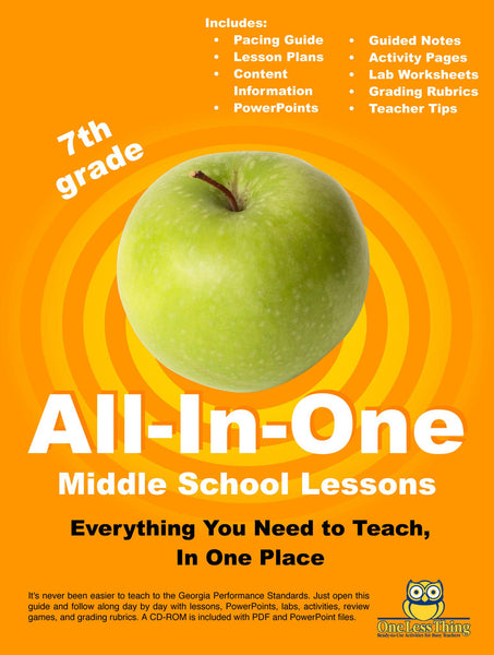 *Middle School 7th Grade, All-In-One Lesson Plans (download only)