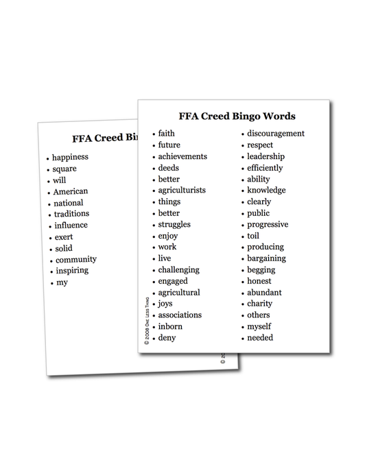 Ffa Creed Script Ffa Creed Speaking Script