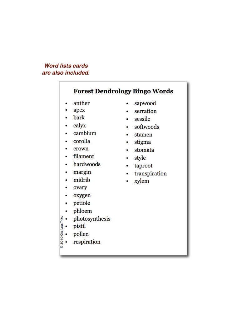 Forest Dendrology, Bingo Download Only