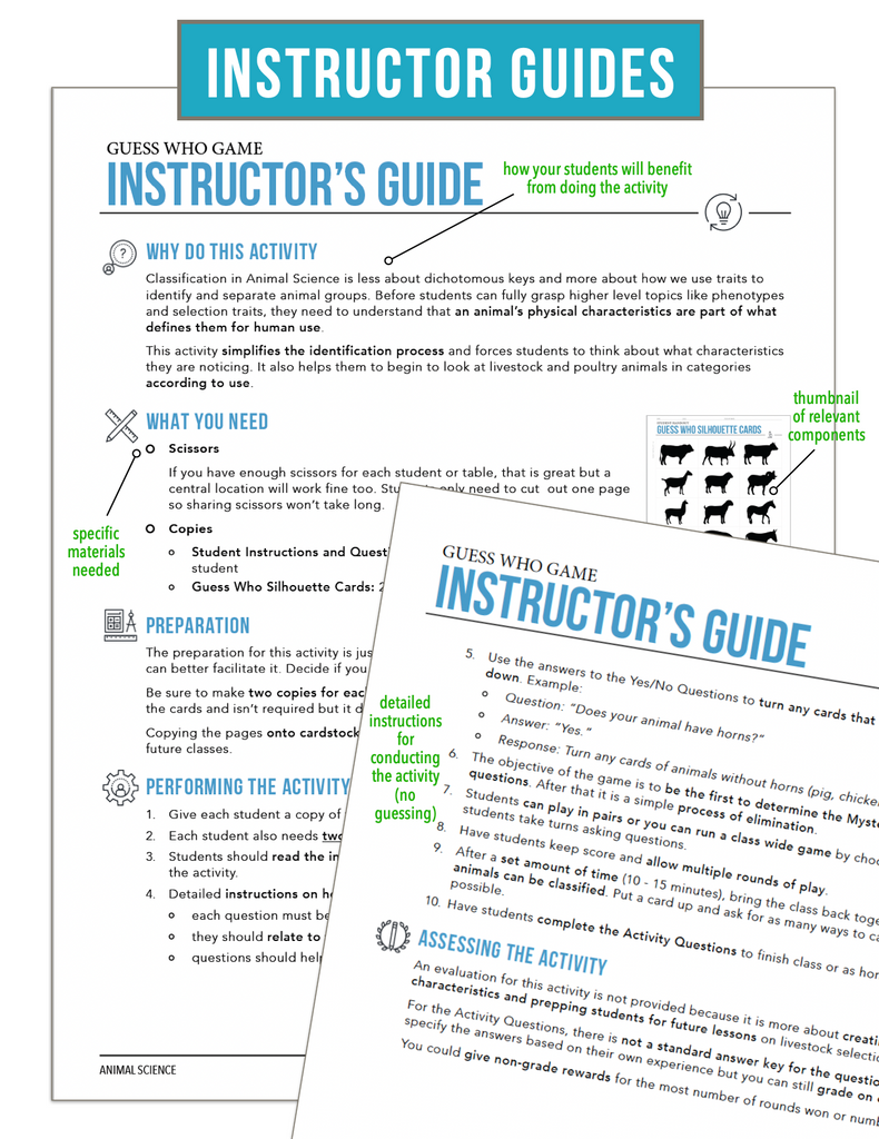 CCANS02.3 Classifying Animals, Animal Science Complete Curriculum