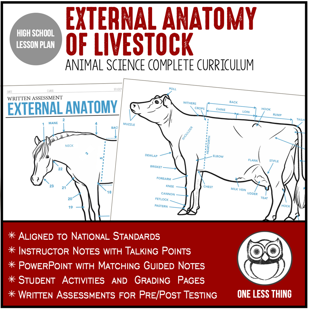 CCANS03.2 External Anatomy of Livestock, Animal Science Complete Curriculum