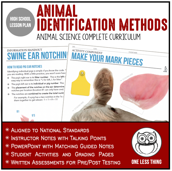 CCANS03.4 Animal Identification Methods, Animal Science Complete Curriculum