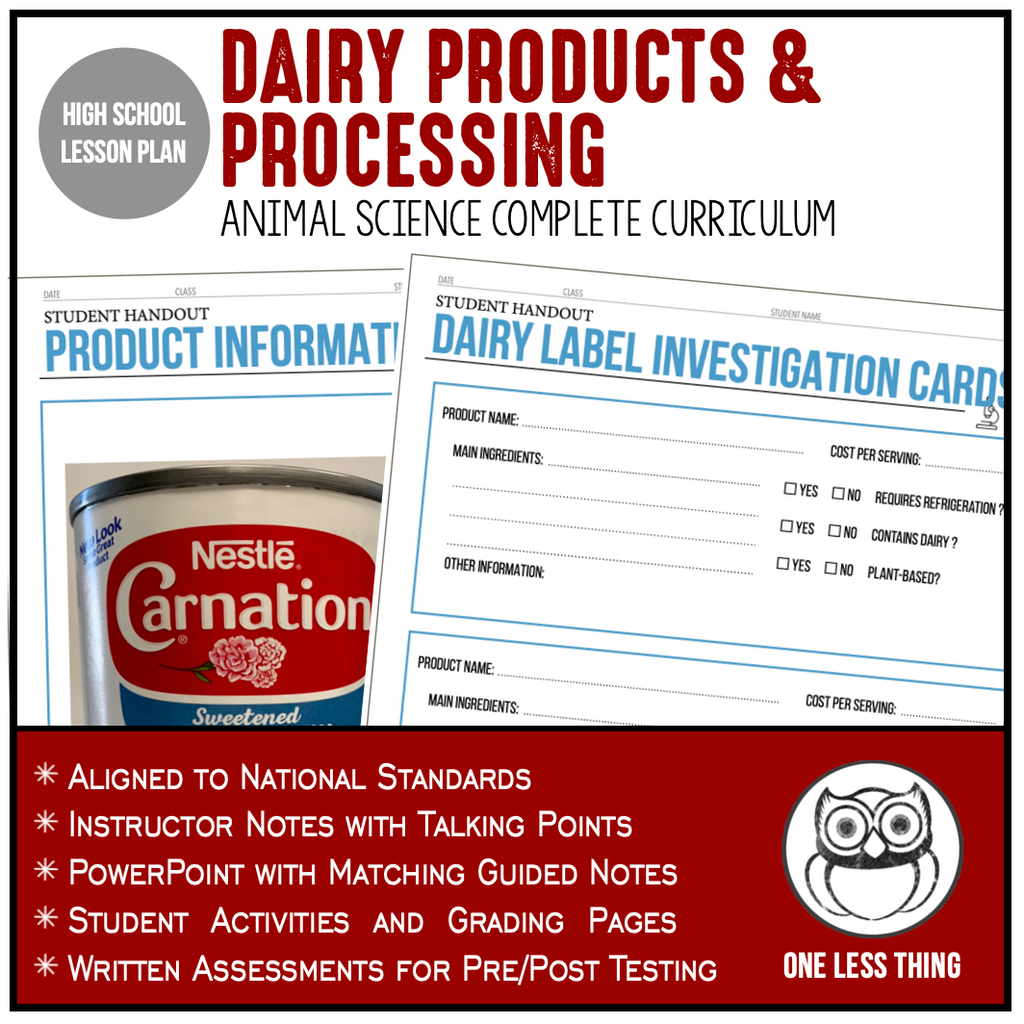 CCANS04.2 Dairy Product and Processing, Animal Science Complete Curriculum