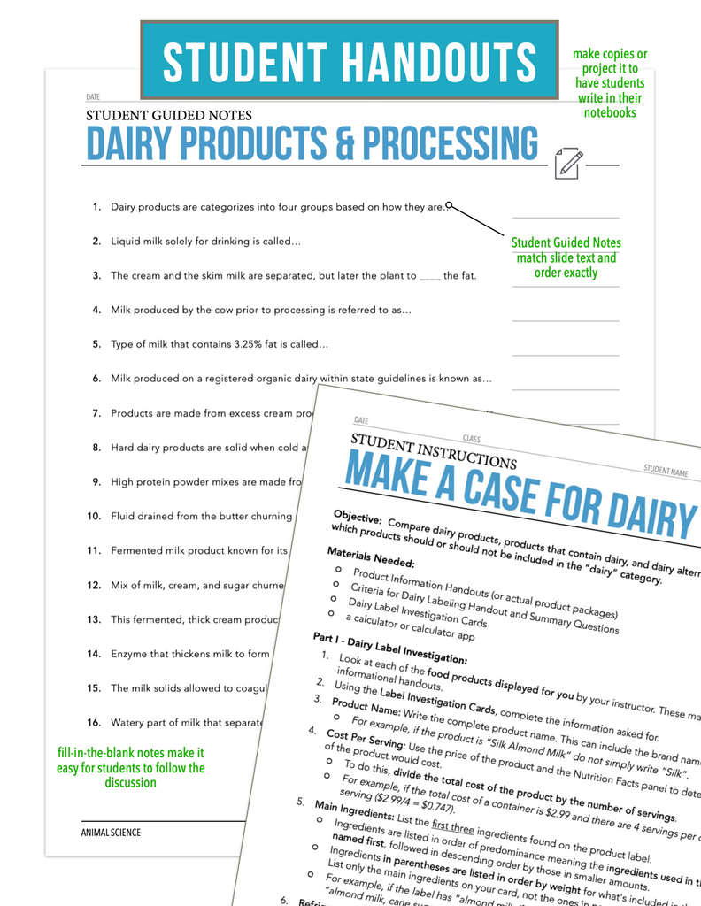 CCANS04.2 Dairy Product and Processing, Animal Science Complete Curriculum