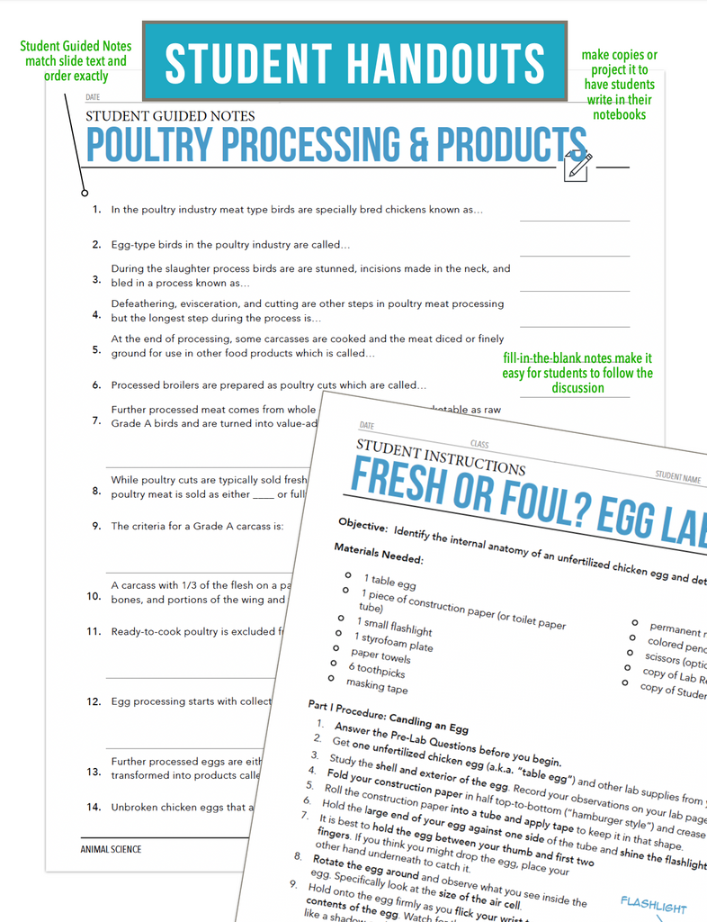 CCANS04.5 Poultry Products and Processing, Animal Science Complete Curriculum