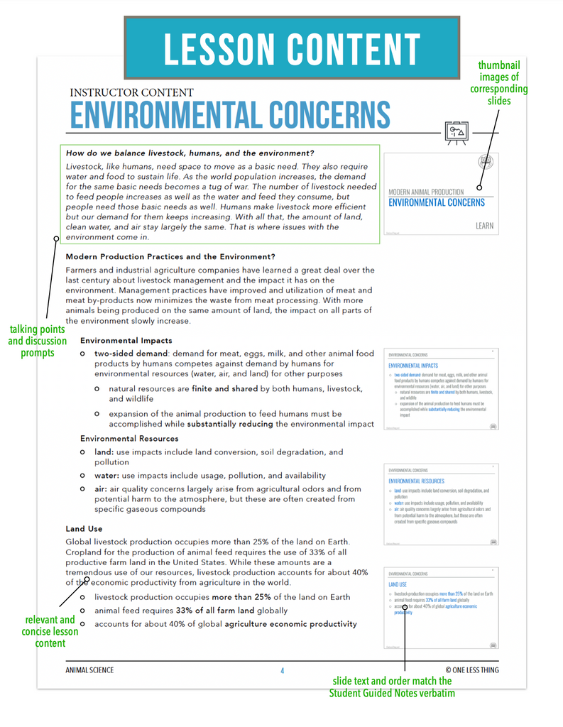 CCANS05.4 Environmental Concerns, Animal Science Complete Curriculum
