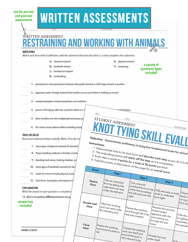 CCANS06.2 Restraining and Working with Animals, Animal Science Complete Curriculum