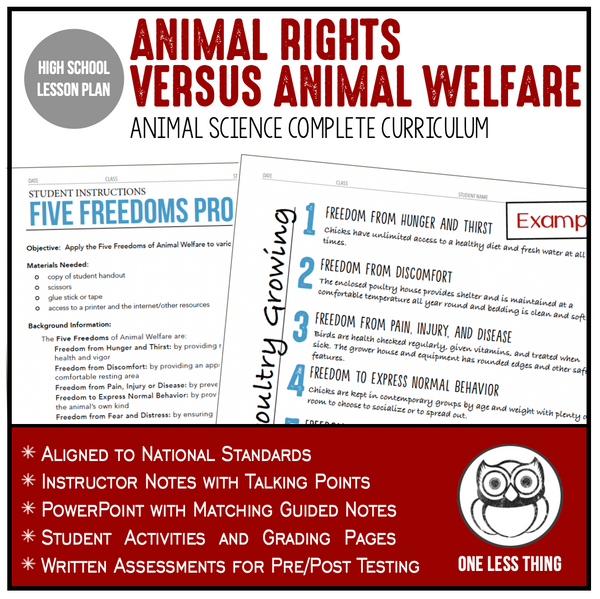 CCANS06.3 Rights vs Welfare, Animal Science Complete Curriculum