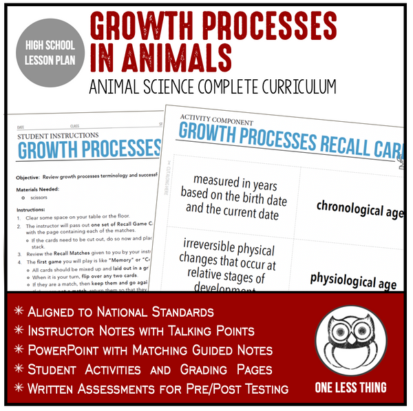 CCANS07.2 Growth Processes, Animal Science Complete Curriculum