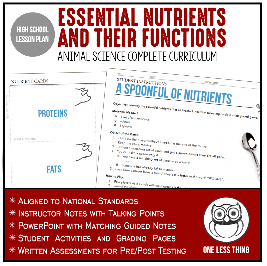 CCANS08.2 Essential Nutrients and Functions, Animal Science Complete Curriculum